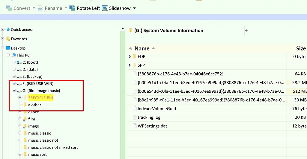 Recycle Bin Is Yellow Red Help Support Directory Opus Resource