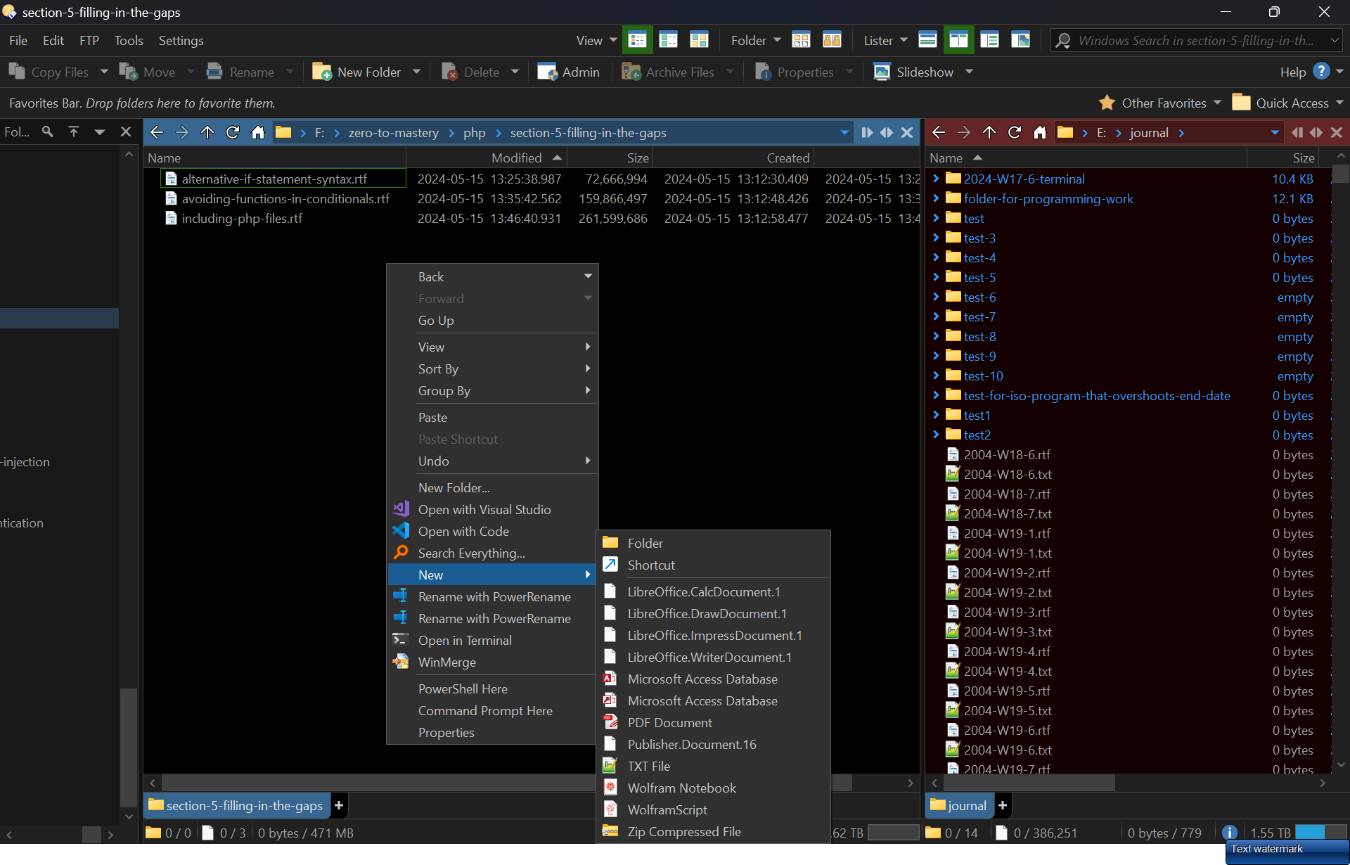 How to add to right-click menu create .rtf rich text format file