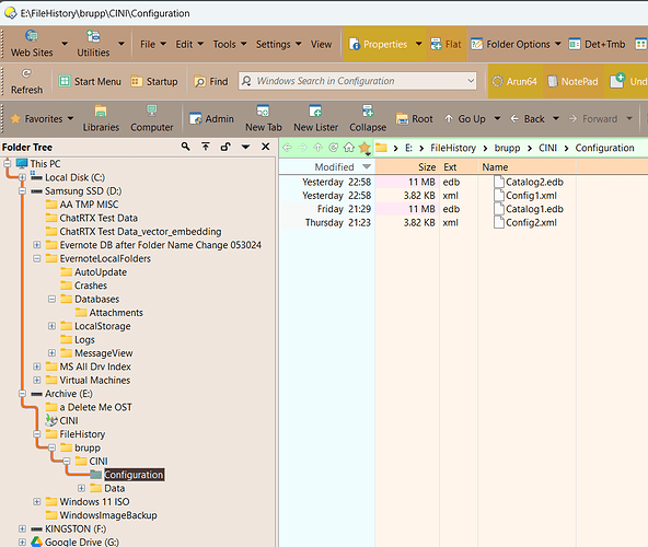 Other drives display full path