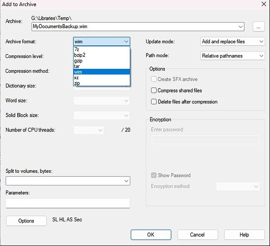 7-zip - main window