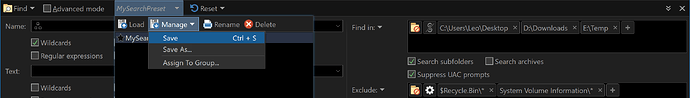 FAYT Search Preset