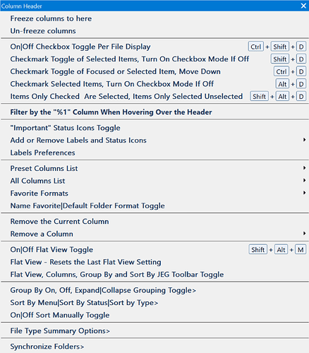 3-Column Header Context