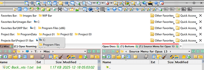 Bars Displayed