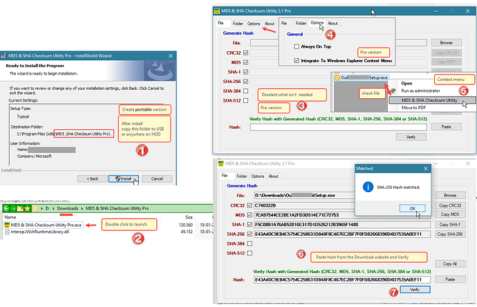 MD5-SHA-Checksum Utility Pro-portable and context menu