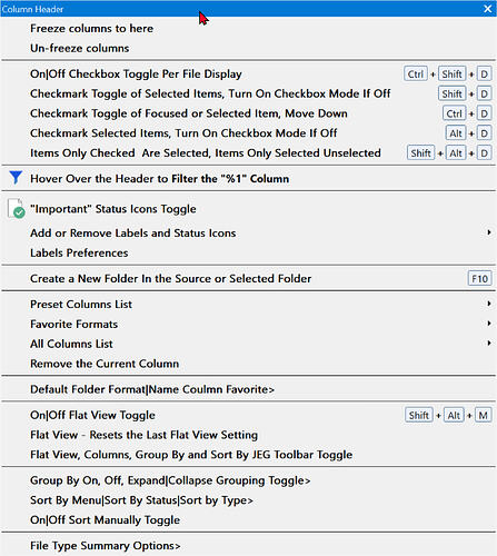 3-Column Header Context