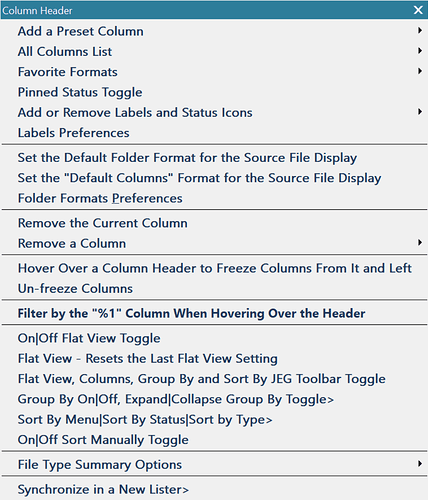 3-Column Header Context