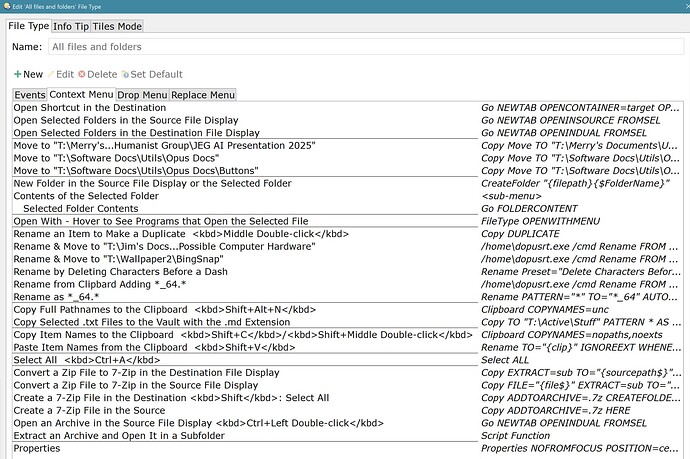 File Type All Files and Folders