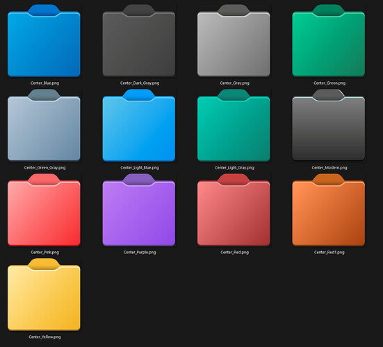 Custom Folder Center Styles Preview