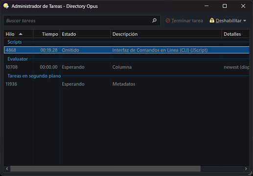 It shows "aborted", but the task keeps running
