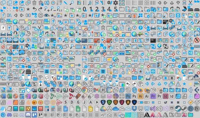 Demo - All Icons (Blue Light Theme)