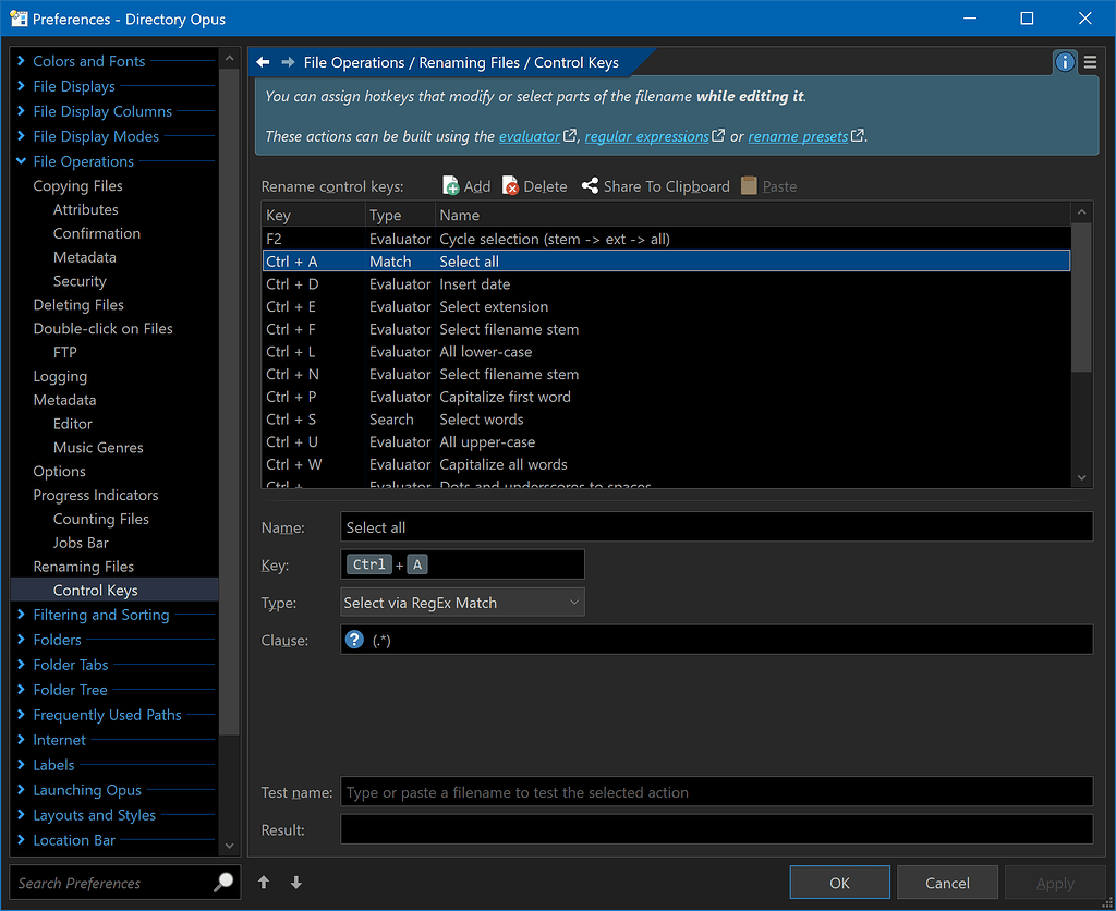 Examples: Custom Rename Keys (Opus 13) - Rename Presets - Directory ...