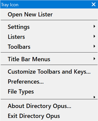 6-Tray Context Menu