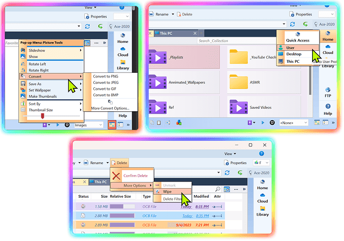 Directory Opus NLChrome Menu Examples