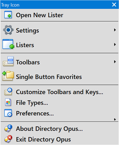 6-Tray Context Menu