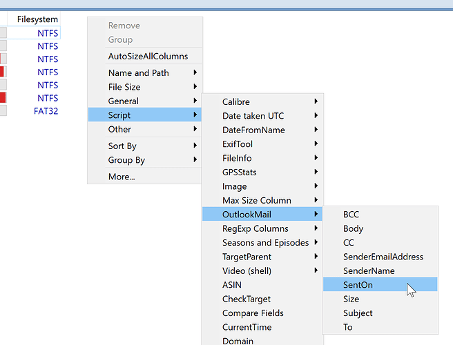 Outlook Email Custom Columns Buttons Scripts Directory Opus