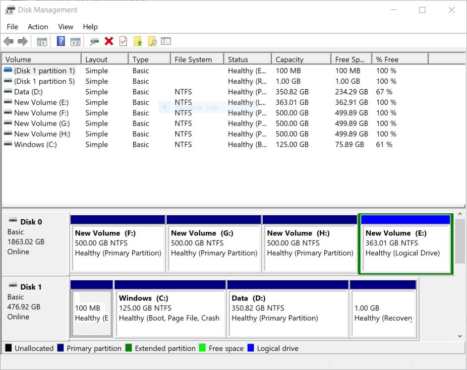 Windows Partition Manager
