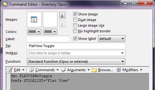 DOpus - Folder Options for Flat View 14