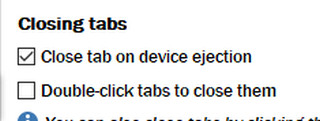 Close Tabs On Eject