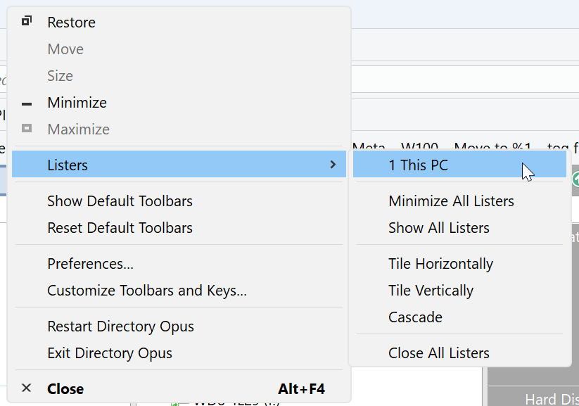 Opened Window Selector Dropdown Menu Button？ - Help & Support ...