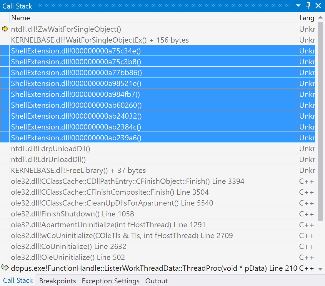 Тип зависания cross thread explorer