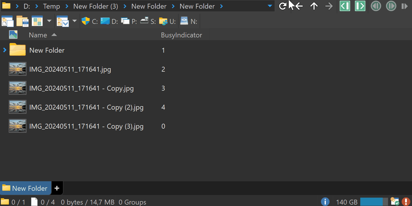 Demonstration with notification when calculations are done