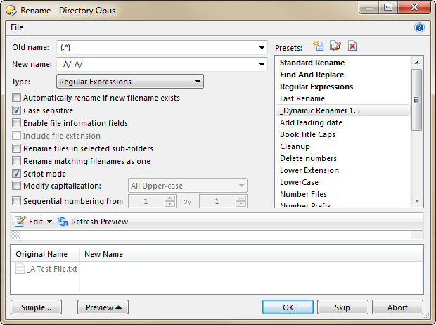 mac os x shell script rename files add underscore