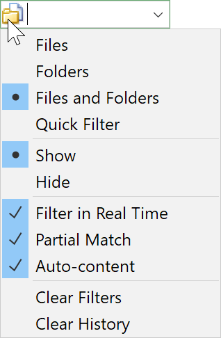 Dopus File Filter Box