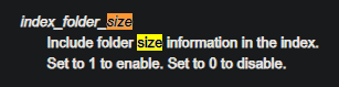 Size Fold Index